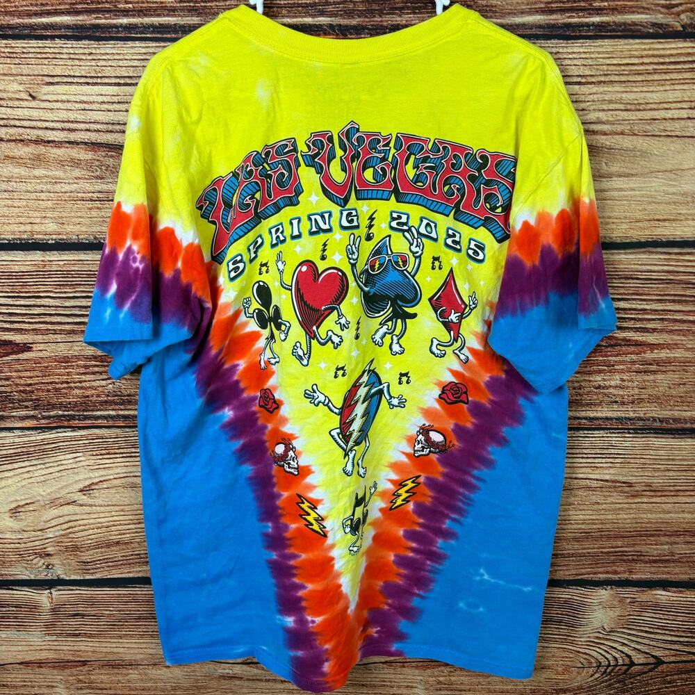 2025 The Grateful Dead At The Sphere Las Vegas Tie Dye Liquid Blue T-shirt - Picture 4 of 9